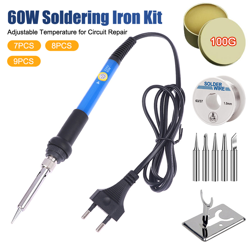 Diy Electronics Soldering Kit - Instelbare temperatuur 220V 60W elektrische soldeerboutset