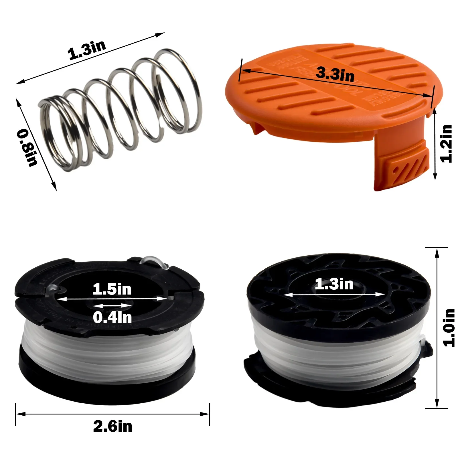 Black+Decker Tool Cordless - Trimmerspoel & dop & veer voor