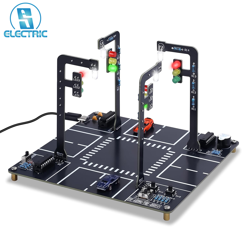 Diy Electronics Projects For Adults - LED-verkeerslichtsimulator Soldeerset met geluid STEM Educatieve