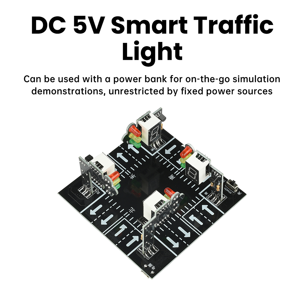 Diy Electronics Projects For Adults - Verkeerslichtsimulatorset met geluid, knipperende lichten, doe-het-zelf