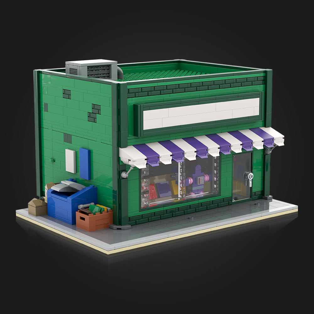 Diy Electronics Shop - MOC Movie Street View De Androids