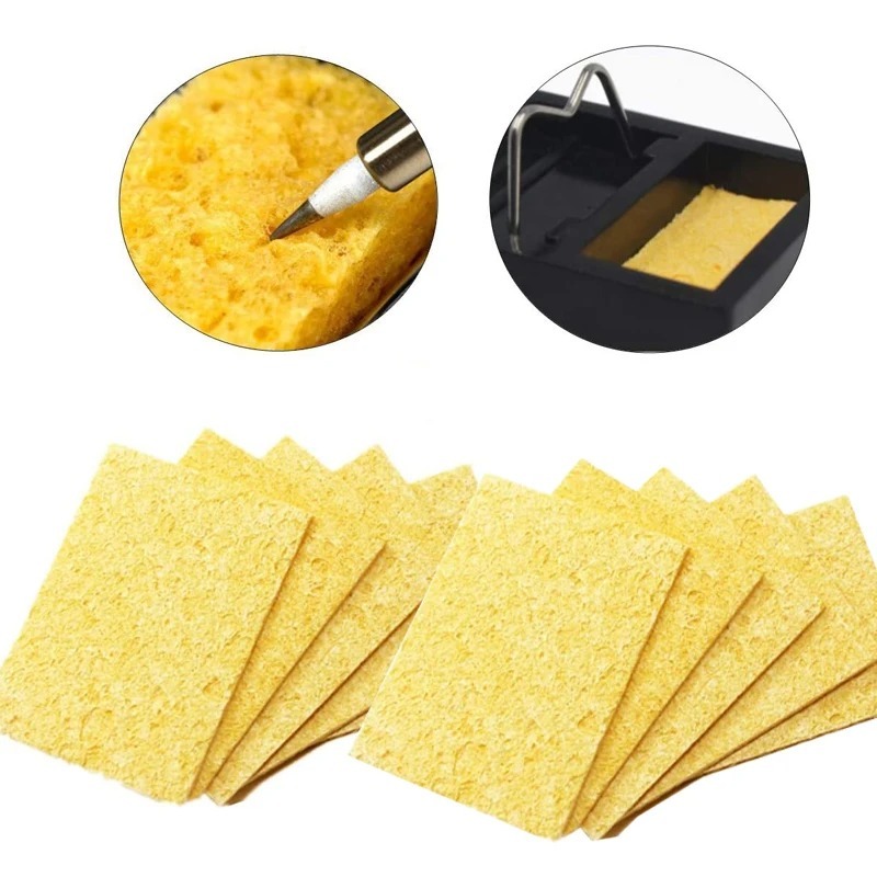 Diy Electronics Soldering Kit - 10 stuks 6x6cm soldeerboutreinigingsspons, anti-verbrandings herbruikbare