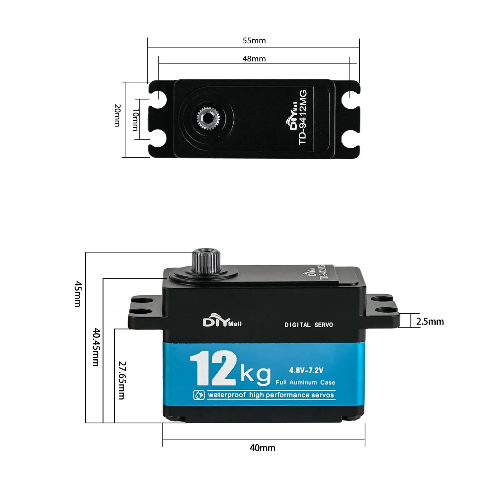 12Kg TD-9412MG Hoog Koppel Ful - Servo Motor Sg90 recensie en prijs