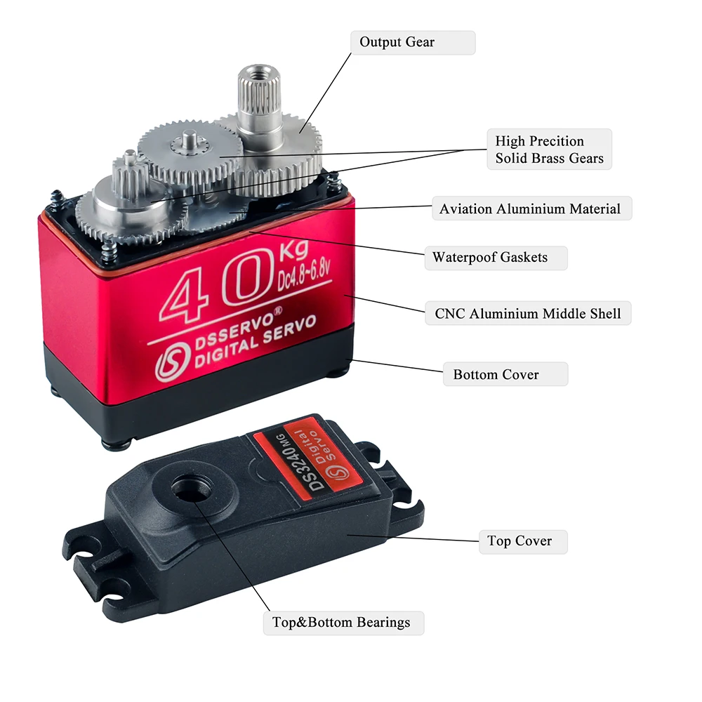 40KG Dsservo DS3240 Groot kopp - Servo Motor Sg90 recensie en prijs