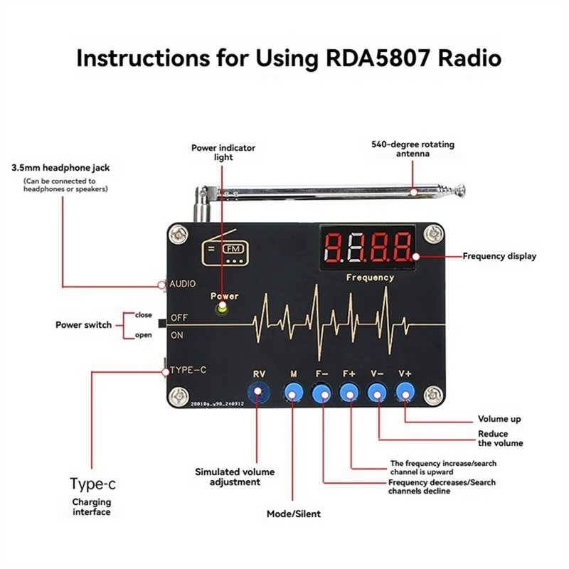 A73E-RDA5807M FM-radio DIY-kit - Diy Electronics Soldering Kit recensie en prijs