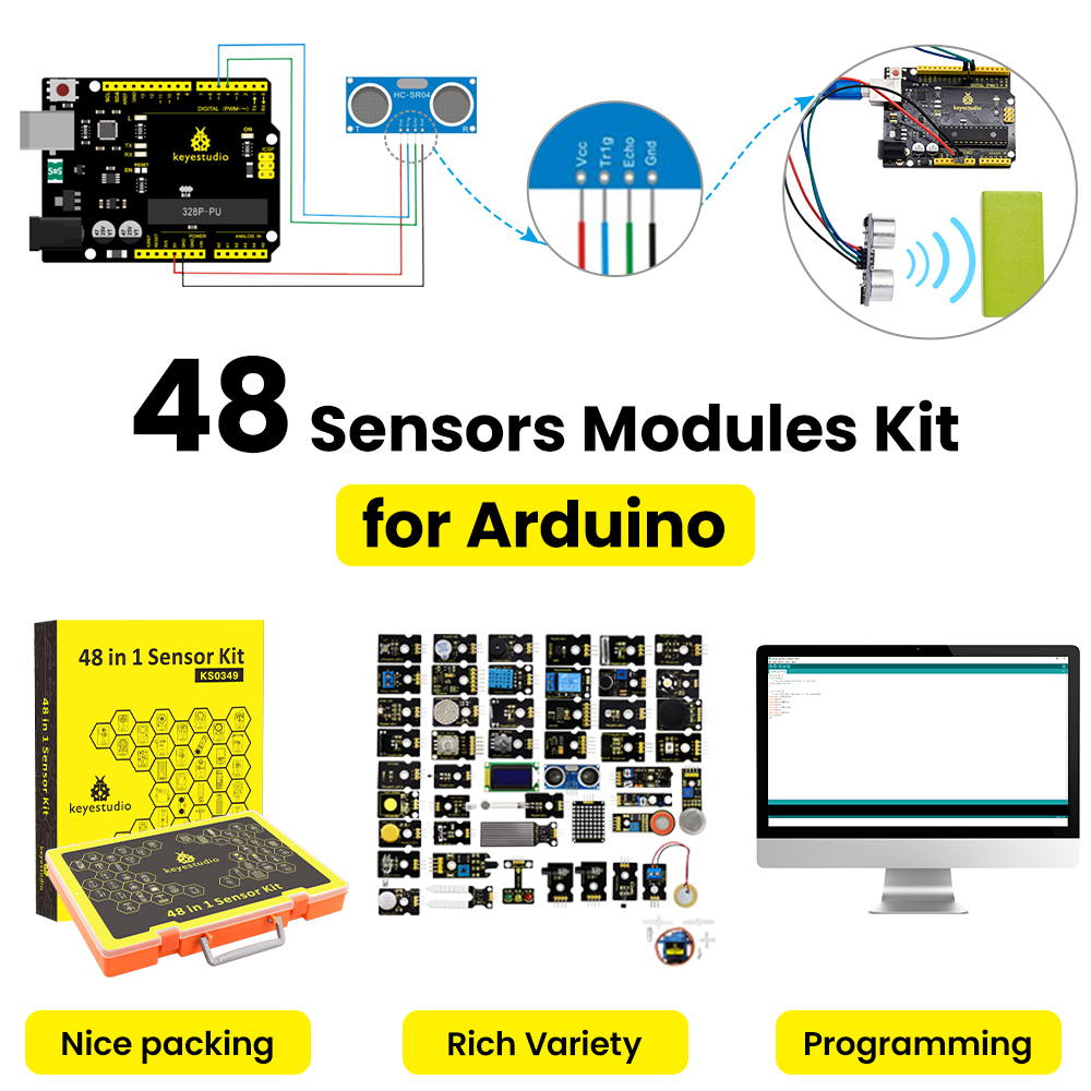 Keyestudio 48-in-1 Sensor Star - Arduino Uno Starter Kit recensie en prijs